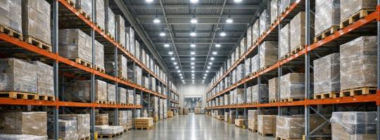 Eclairage entrepôt logistique